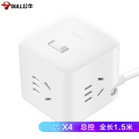 公牛(BULL) 插座/智能USB插座/插排/插线板/ GNV-UEB040 4位总控全长3米无USB(G)