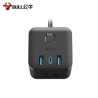 公牛(BULL)魔方小白USB插座 多功能充电转换插头立式插线板插线板快充魔方小白插座 UU2203H(G)