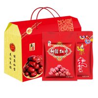 味滋源 孟蕾 新疆和田骏枣灰枣红枣组合 大枣礼盒A 1000g