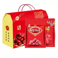 味滋源 孟蕾 新疆和田骏枣灰枣红枣组合 大枣礼盒A 1000g
