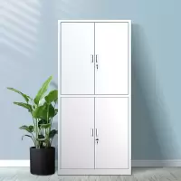 文件柜 财务柜子4门通双节储物柜档案资料柜办公带锁员工柜 钢制灰白色 (SL)单位:个