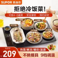 苏泊尔(SUPOR)暖菜板热菜板饭菜保温板多功能家用加热桌垫餐桌面恒温神器BF6040A802D