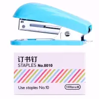 得力(deli)0253订书机 10#迷你学生订书机套装(订书机+订书钉) 颜色随机 5个装