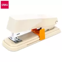得力(deli)0280订书机 时尚炫彩型省力订书机/订书桌面办公用品 白色