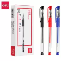 得力(deli)33518中性笔0.5mm子弹头混色水笔签字笔 学生用笔9黑2红1蓝 办公用品