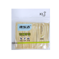 康乐洁软包竹制牙签家用竹制竹牙签棒K420软包200支每包