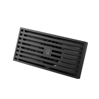 潜水艇(submarine) 长方形镀漆黑色地漏 BTKC50-20 真空电镀