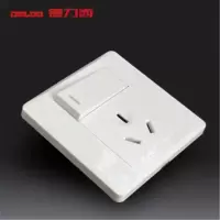 德力西 开关插座面板 CD210系列 Q86KS16 一开三孔 16A 白色(个)