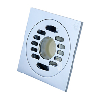 潜水艇(submarine) 全铜防臭地漏洗衣机用镀铬镜面超薄移位 TF40-10X 铜镀铬镜面