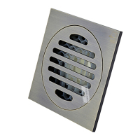 潜水艇(submarine) 全铜防臭地漏干淋两用仿古拉丝超薄移位 QLTF40-10 青古铜拉丝面