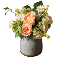 掬涵 簌束设计师手制花束 花艺套装 玫瑰花手捧花装饰摆件礼物