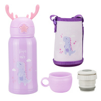 婴侍卫 双盖小鹿保温杯500ML(颜色随机) 2019-1