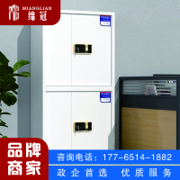 绵冠保密柜文件柜双保险铁皮柜办公资料柜档案柜钢制防盗密码柜灰白 保密柜指纹锁