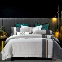 金丝莉(kintheri) 至尊全棉贡缎套件 被套200×230cm床单245×250cm枕套48×74cm×2