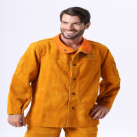 AP-2130 金黄色全皮上身焊服 XXL