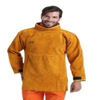 AP-8000 金黄色护胸带领长袖围裙 L/XL