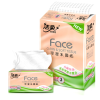 洁柔纸面巾(Face粉立体压花软抽) 120抽3层(3包装)