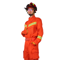 全套装备、芳纶材质、配红色/黄色头盔灭火防护装备/灭火救援服