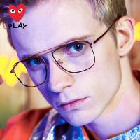 川久保玲眼镜框女复古眼镜架男韩版潮可配度数个性方形眼睛近视镜框5930