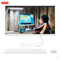 联想(Lenovo)AIO逸-24 23.8英寸商用一体机电脑I3-10110U 8G 512G固态 集显 无线键鼠 白色 W11