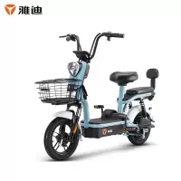 雅迪(yadea)新款乐骑NFC智能解锁乐骑新国标电动自行车48V可提锂电池代步电瓶车男女通用 搪瓷蓝