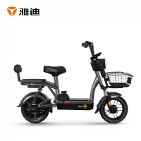 雅迪(yadea)新款乐骑NFC智能解锁乐骑新国标电动自行车48V可提锂电池代步电瓶车 油光黑