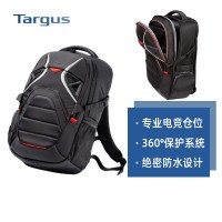 泰格斯Targus电脑包17/15英寸双肩包笔记本电脑背包大容量电竞游戏包可放键盘耳机防雨罩暗袋大包黑色 TSB900