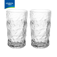 乐唯诗 冰川杯玻璃水杯家用茶杯果汁牛奶咖啡杯 冰川杯*2[380ml]