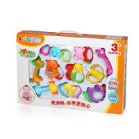 澳贝 马戏团放心煮10只装摇铃 婴幼儿摇铃牙胶益具