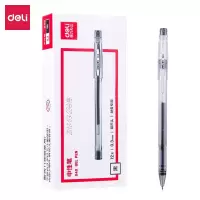 得力(deli)S40中性笔0.3mm黑色中性笔 葫芦头极细全针管计财会记账笔水笔签字笔12支/盒