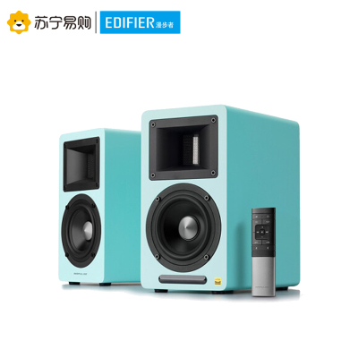 EDIFIER/漫步者 AIRPULSE A80无线蓝牙HIFI书架式有源音箱低音炮 蓝色