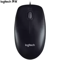 罗技(Logitech)M90有线光电鼠标 USB即插即用 左右手通用对称鼠标