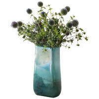 掬涵 手工艺术玻璃花瓶花器装饰摆件设餐桌面印象派INS美式北欧式BL04308