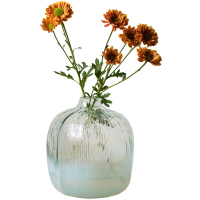 掬涵 手工玻璃器皿 花瓶花器艺术摆件 半透明流水纹桌面地面BL04793