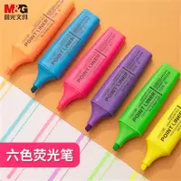 晨光(M&G)6色经典单头荧光笔 美新系列迷你手账手绘记号笔 6支/盒XHM21505