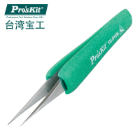 宝工(Pro'skit) TZ-212N 防滑软套特尖镊子绿色镊子防滑 TZ-212N