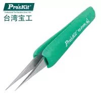 宝工(Pro'skit) TZ-212N 防滑软套特尖镊子绿色镊子防滑 TZ-212N
