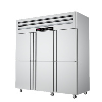 乐创(lecon)商用六门冰柜 立式厨房保鲜柜节能压缩机 工程豪华款双温