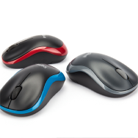 罗技(Logitech)M185(M186) 鼠标 无线鼠标 黑色 灰边