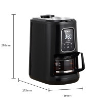 东菱(Donlim) 咖啡机 咖啡机家用 豆粉两用 浓度可选 磨豆机 办公室咖啡壶 咖啡机全自动 DL-KF1061