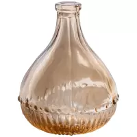 掬涵 棕色小花瓶花器文艺复古小玻璃瓶摆件鲜花干花插花水培瓶