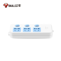 公牛(bull) GN-314 新国标插线板/插排/带儿童保护门 3位分控开关 无线(需自行接线和插头)