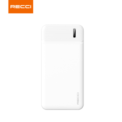 锐思(Recci )RPB-N16充电宝 双口输出10000mAh容量超薄小巧方便携带移动电源 白色