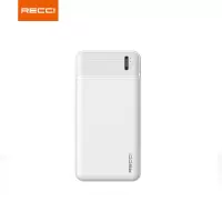 锐思RecciRPB-N15便携迷你移动电源轻薄白色简约双USB接口 白色 5000mAh