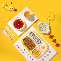 五和密胺儿童餐具宝宝碗防摔家用卡通可爱吃饭碗餐盘勺子婴儿水杯