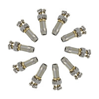 博扬 BNC头 2M两兆Q9头E1接线头 DDF射频线插头同轴SYV-75-2-1电缆连接器10个装BY-Q9-1
