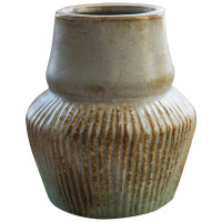 掬涵 釉下彩条纹瓷瓶 怀旧往事艺术风格花瓶花器工艺陶瓷摆件