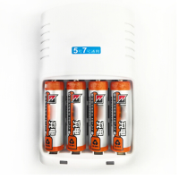 PROUST 5号充电电池 适用于玩具车/血糖仪/挂钟/鼠标键盘等 电池套装 (1充电器+4节电池)