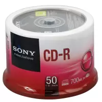 索尼(SONY)CD空白光盘 刻录碟 50片桶装 CD 700M(50片桶装)