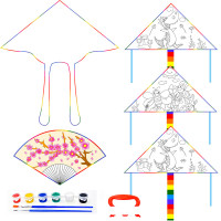 ACE风筝DIY新款图案1米混发+6色颜料+笔+60米粗线+调色盘 1套